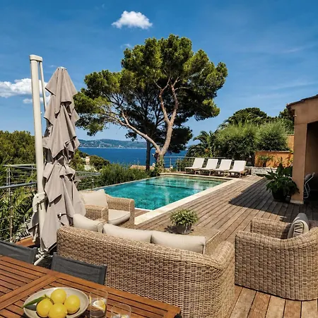 Villa Bellevue, Magnifique Vue Mer! Piscine Chauffee, A10 Mns De La Et Du Centre! Cavalaire-sur-Mer